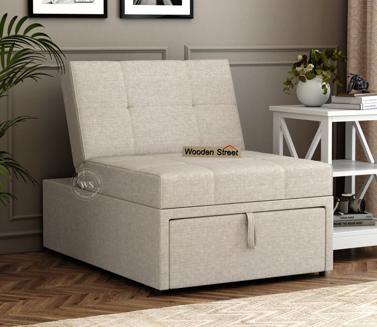 Single Seater Sofa Cum Bed | Fabric Sofa Cum Bed | Foldable Fabric Sofa Cum Bed | The Sofa Beds