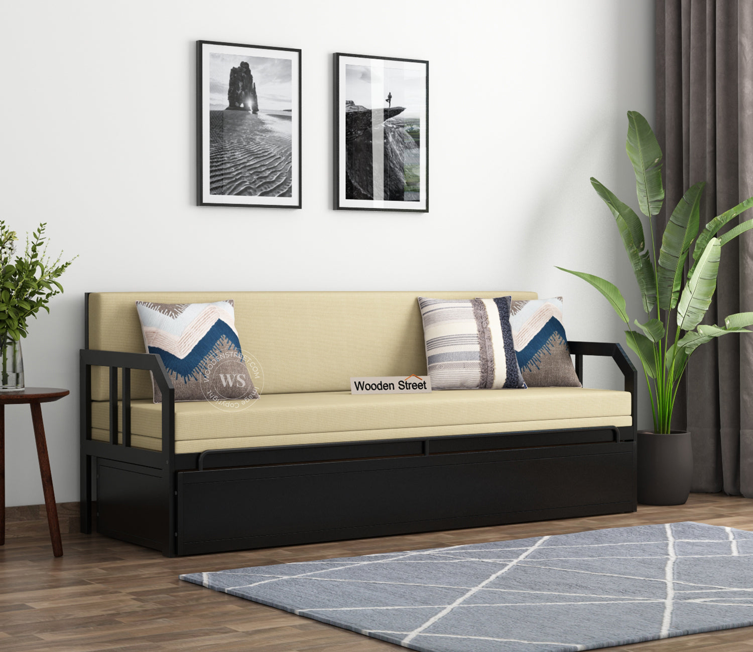 Sofa Cum Bed with Cushions | Sofa Cum Bed | Sofa Beds | Metal Sofa Beds | The Sofa Beds