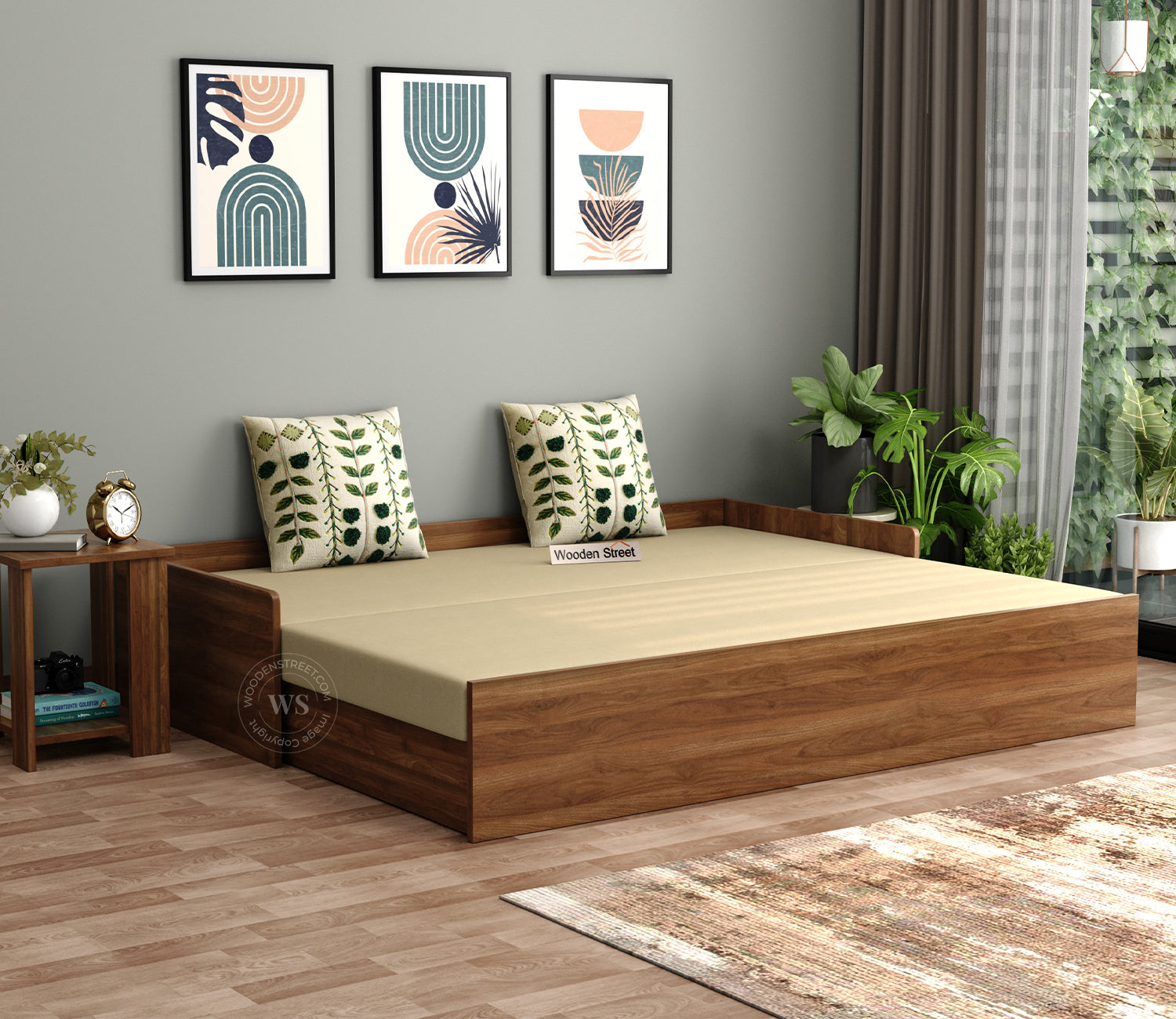 Sofa Cum Bed With Box Storage | Modular Sofa Cum Bed | Wooden Sofa Cum Bed