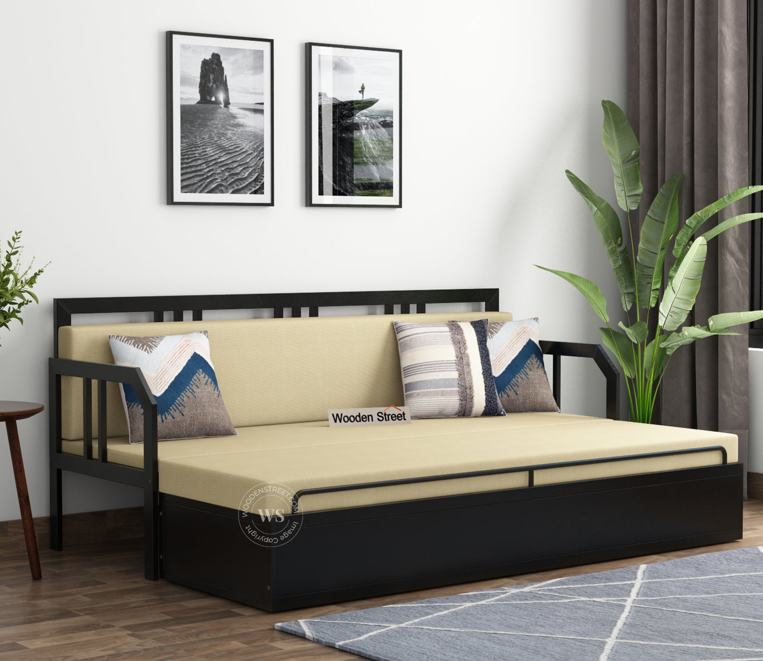 Sofa Cum Bed with Cushions | Sofa Cum Bed | Sofa Beds | Metal Sofa Beds | The Sofa Beds